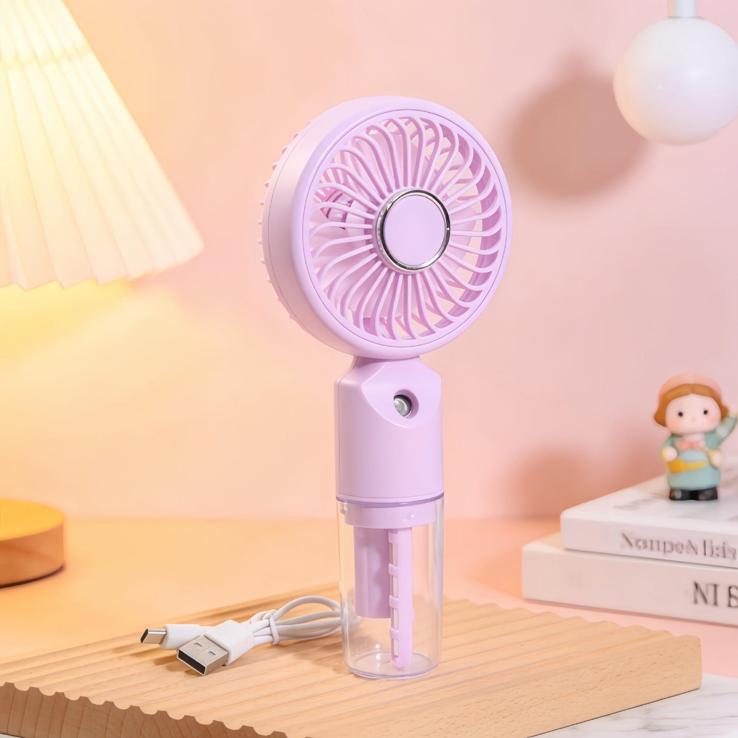 Tragbarer Mist-Fan für Frauen mit USB-Anschluss Brehn