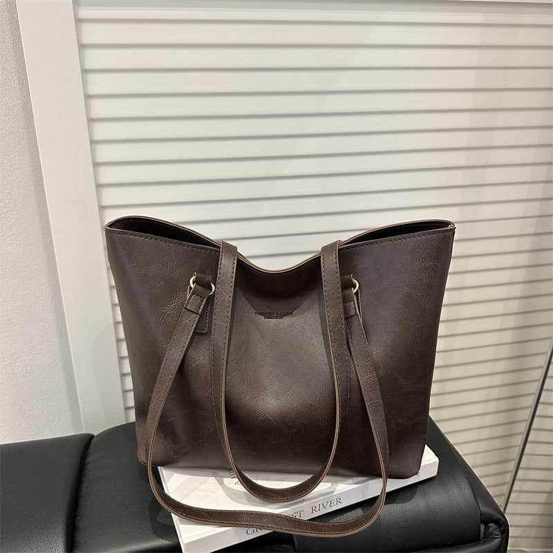 Klassische Vegane Leder Schulter Tasche