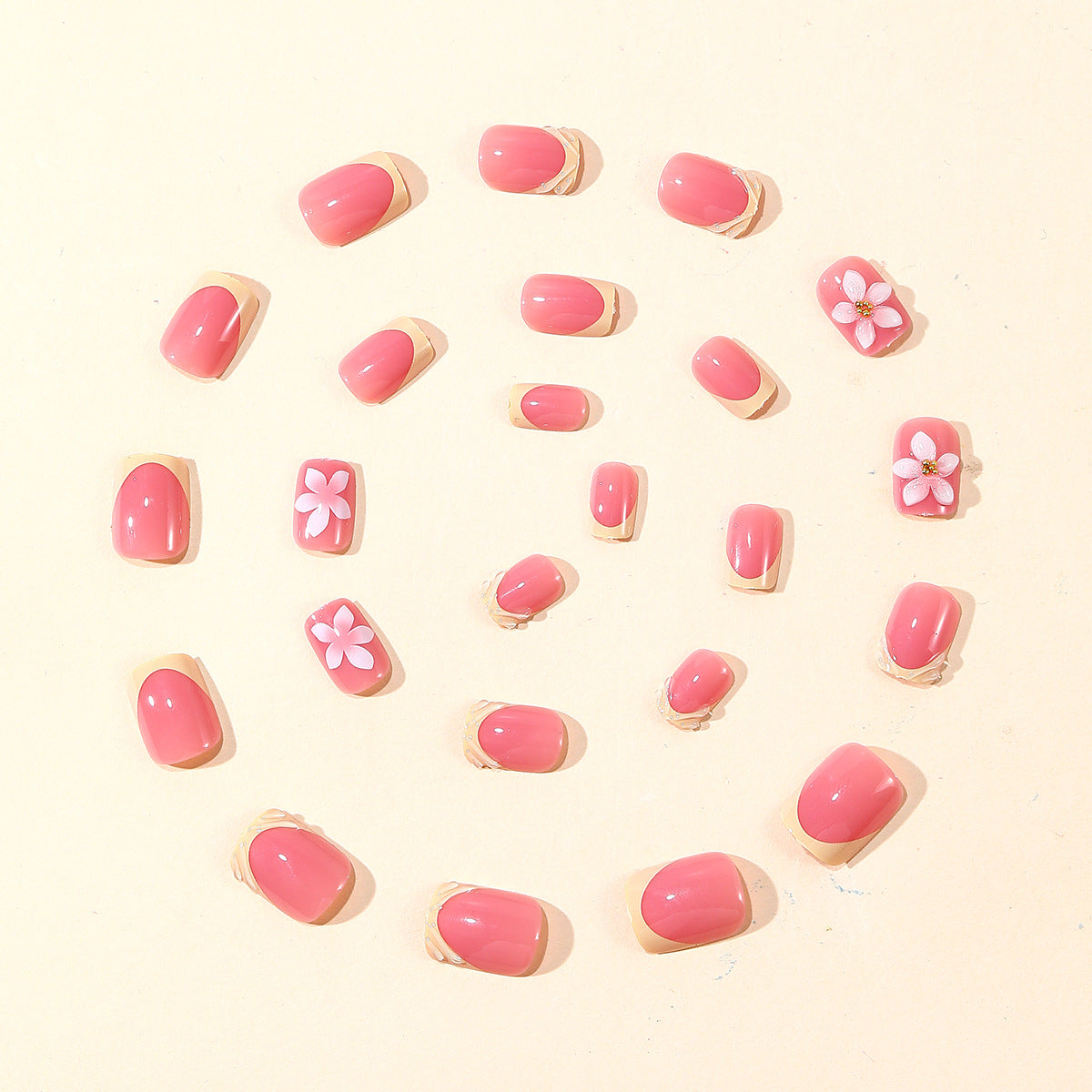 Dekorative Florale 3D Nagelkunst Erweiterungen Brehn