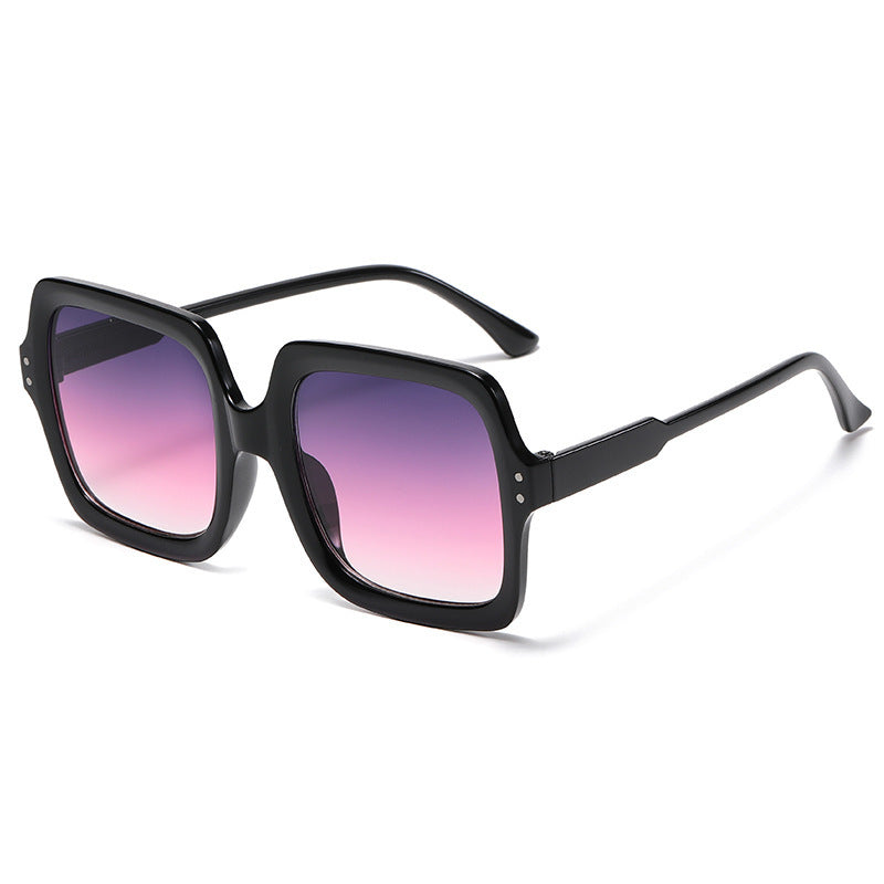 Damen modische quadratische Sonnenbrille mit verspiegelten Gläsern Brehn