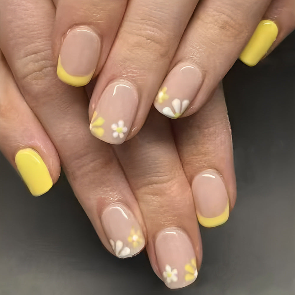 Floral Französische Spitze Press-On Nagelkunst Brehn