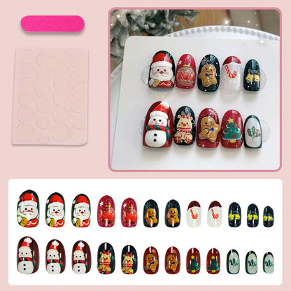 Kunstnagelset mit festlichen Weihnachtsmotiven Brehn 1787561395