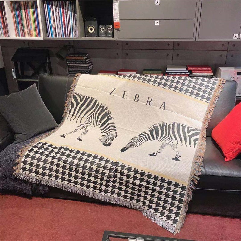 Künstlerische Zebra Druck Wurfdecke