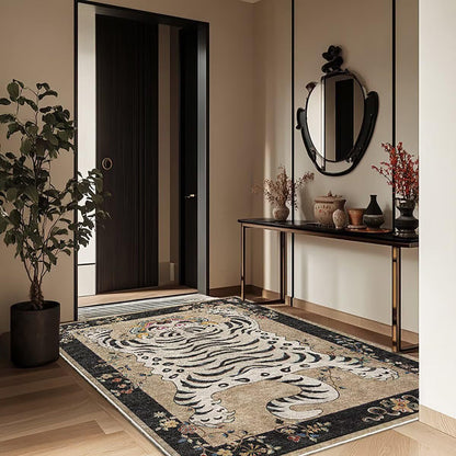 Künstlerischer Tigerprint Teppich Brehn