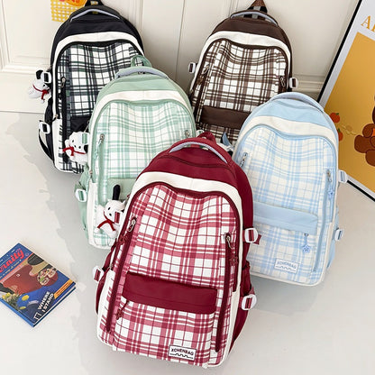 Stylische Karierte Muster Rucksack Brehn