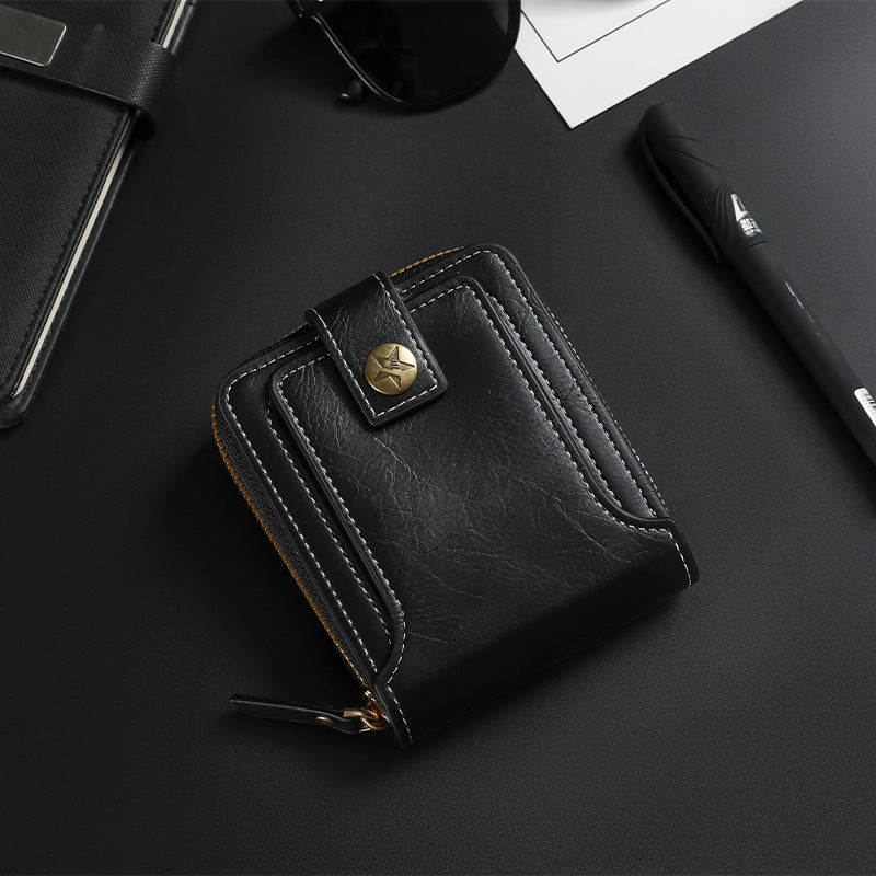 Bi-Fold Zip Geldbörse mit Kartenfächern Brehn