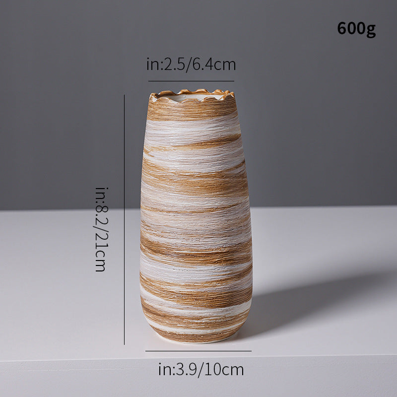 Künstlerische Spiraldesign Keramikvase Brehn