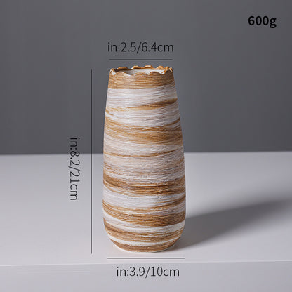 Künstlerische Spiraldesign Keramikvase Brehn