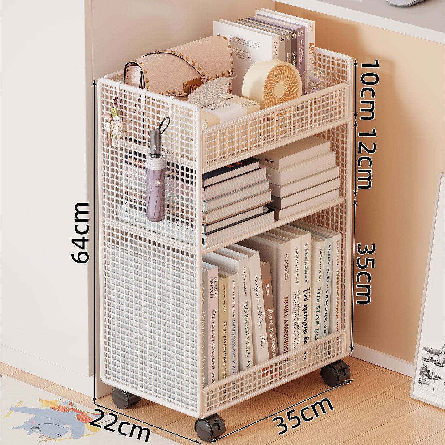 Drahtgitter Bücherregal Organizer Brehn