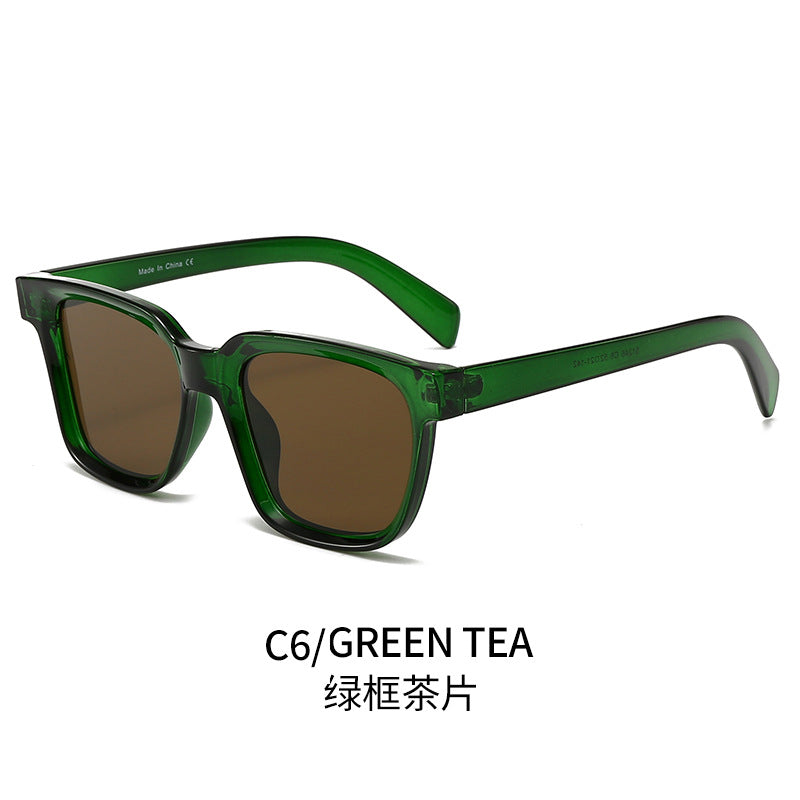Damen elegante quadratische Sonnenbrille mit UV-Schutz und stabilem Rahmen Brehn