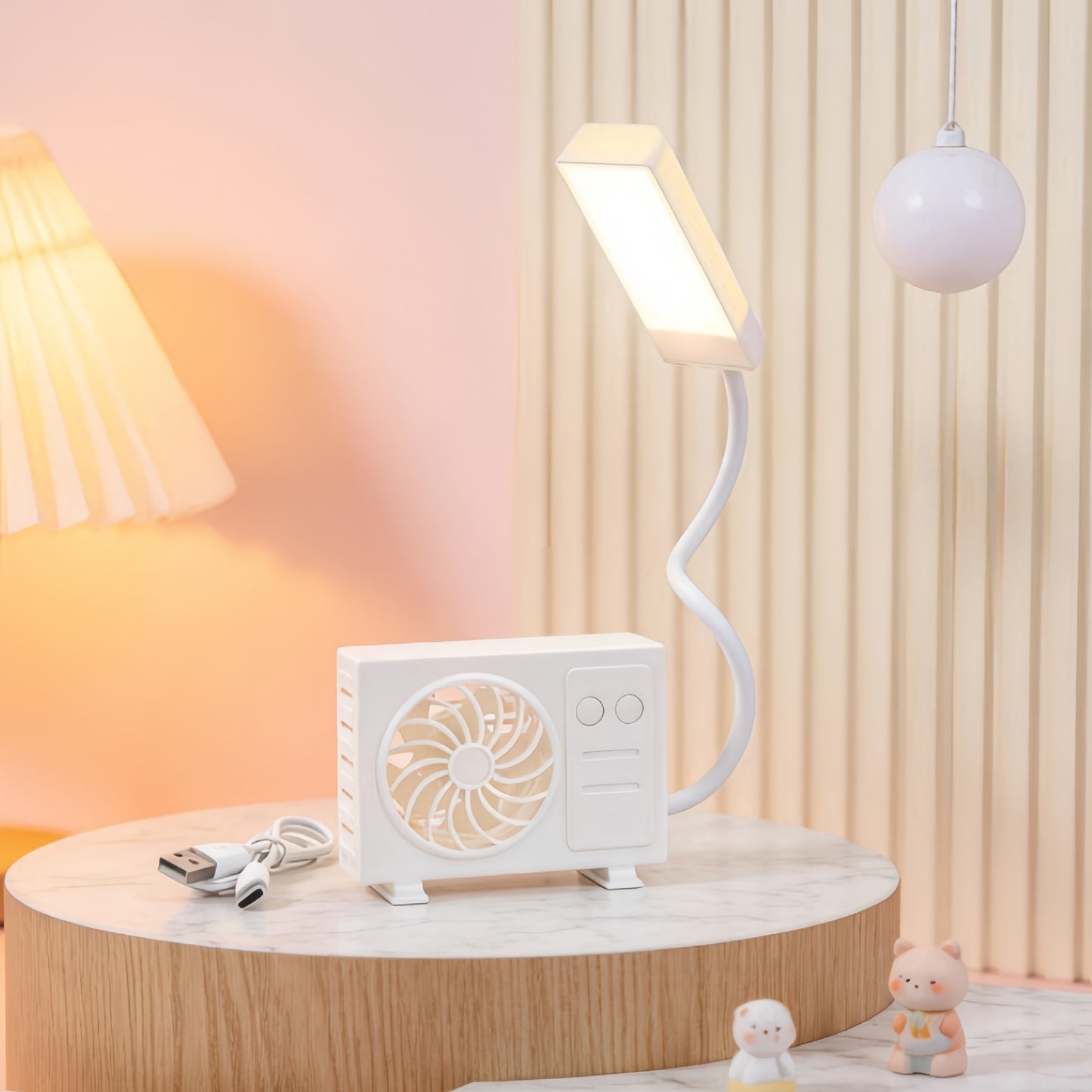 Damen USB-Tischventilator mit LED-Beleuchtung Brehn