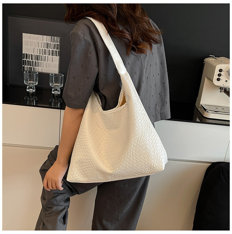 Woven Leather Schultertasche Brehn