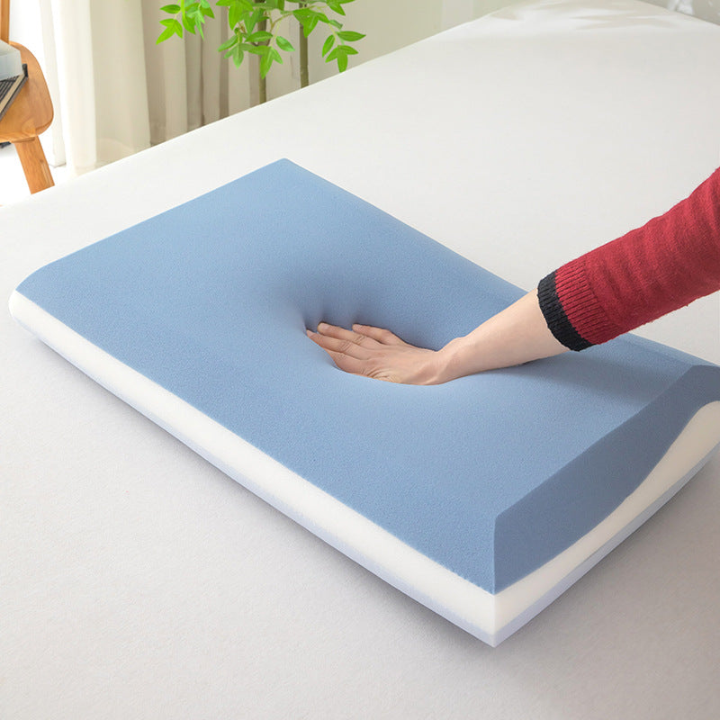 kontur memory foam ergonomisches zervikal-kissen mit atmungsaktivem kühlendem gestricktem bezug und abnehmbarem waschbarem kissenbezug Brehn