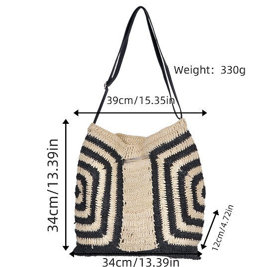 Praktische Shopper-Tasche Aus Natürlichem Material mit Grafischem Design Brehn