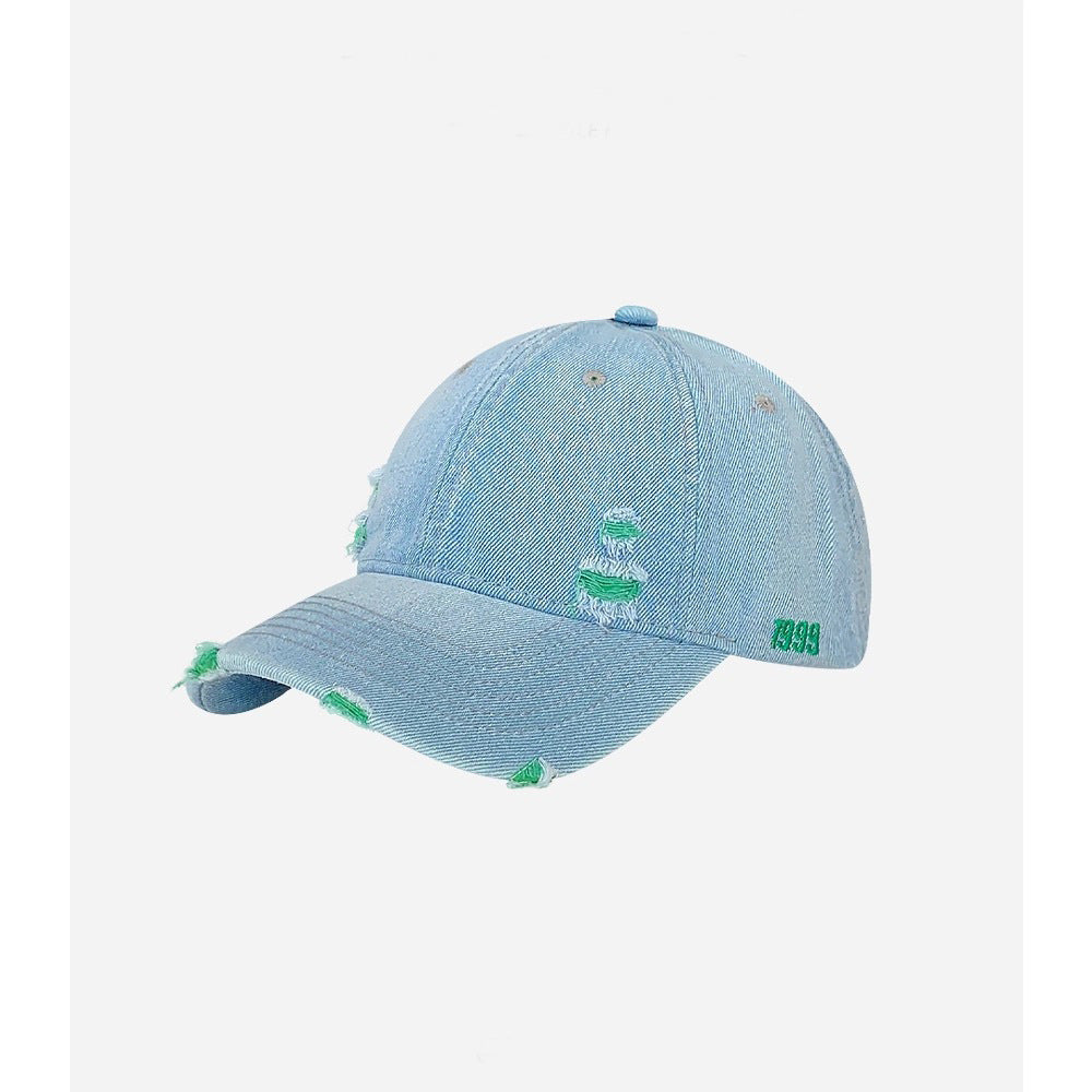 Vintage Zerschlissene Denim Baseballmütze