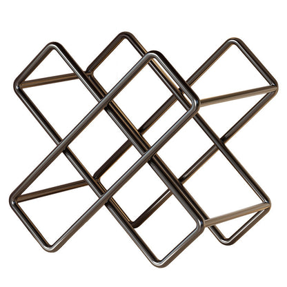 Metall Sechs-Flaschen Diamant Arbeitsplatten-Weinregal