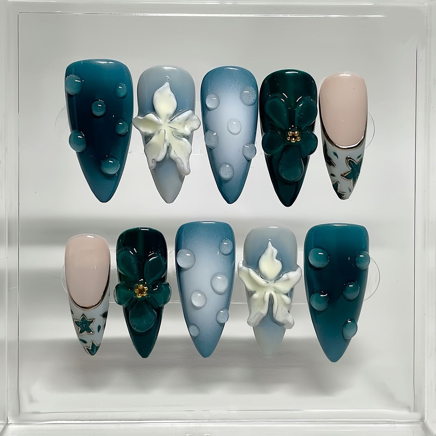 Künstlerisches Gel-Nagelkunst-Design Brehn