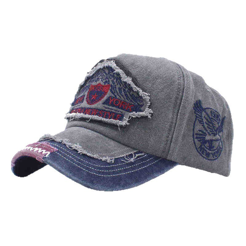 Herren Destroyed Denim Cap Brehn