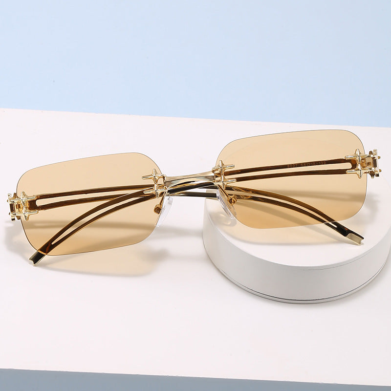 Modische Metall-Sonnenbrille mit Rechteckigem Rahmen Brehn