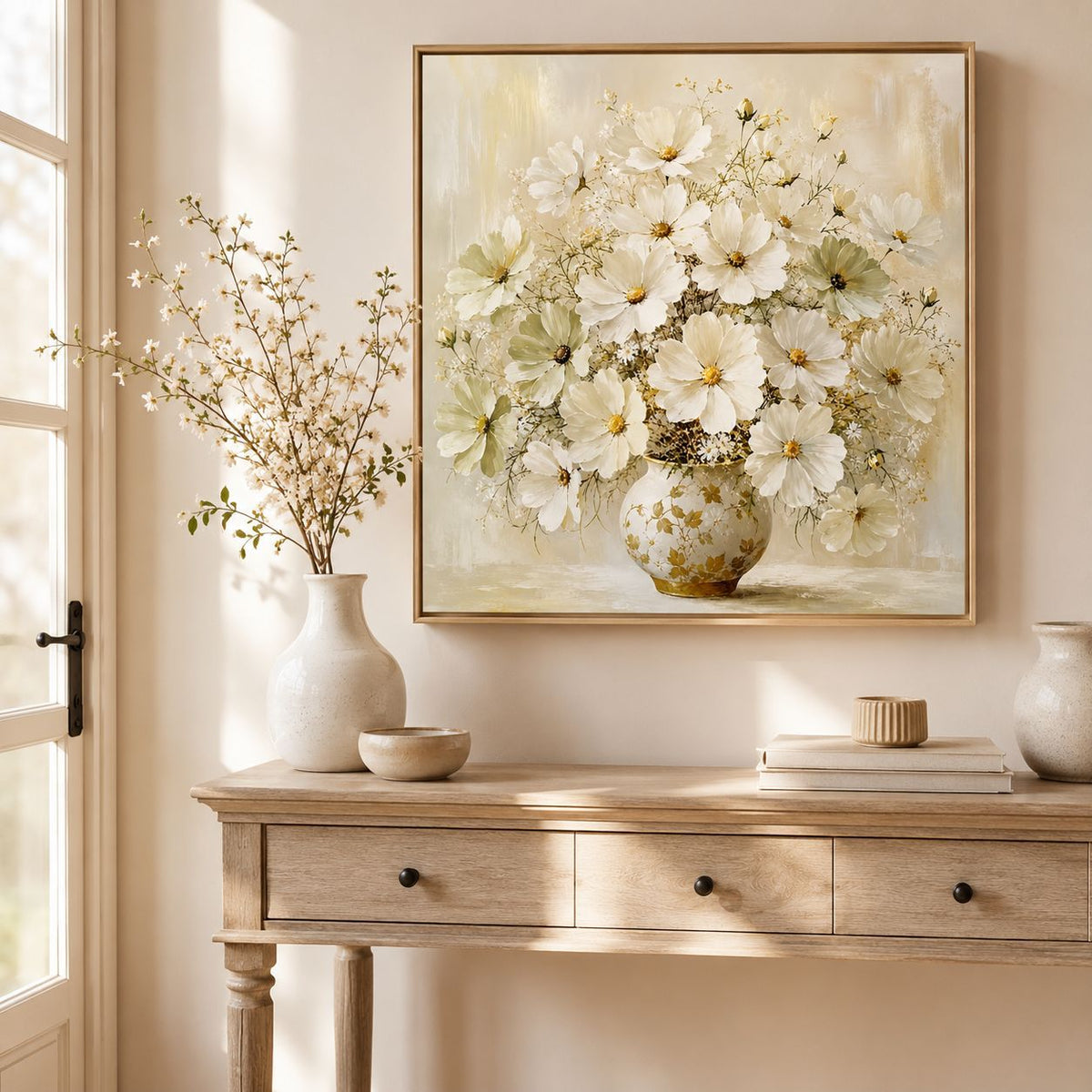 Elegante florale Leinwandkunst