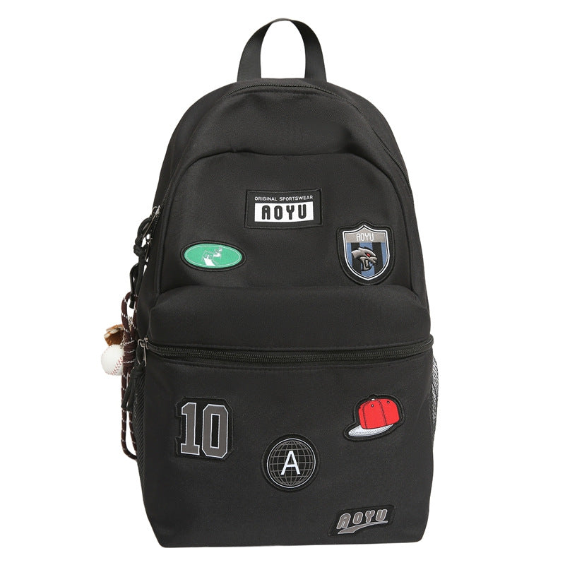 Stilvolle Grafik Patch Schulrucksack Brehn