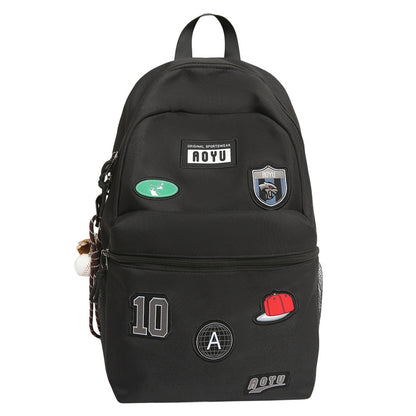 Stilvolle Grafik Patch Schulrucksack Brehn