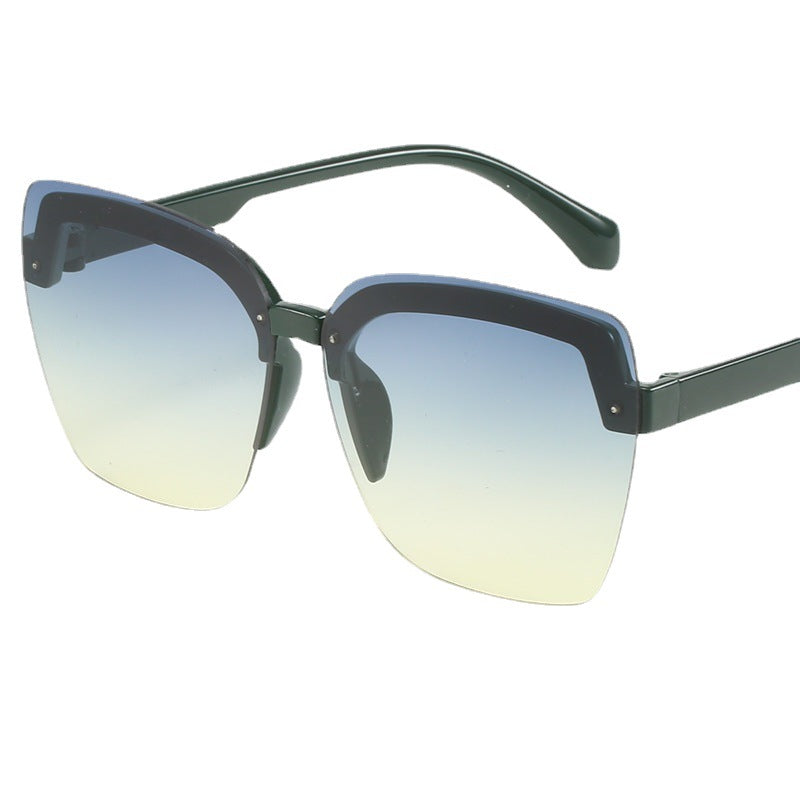 Damen modische Shield-Sonnenbrille mit modernem, eckigem Design Brehn