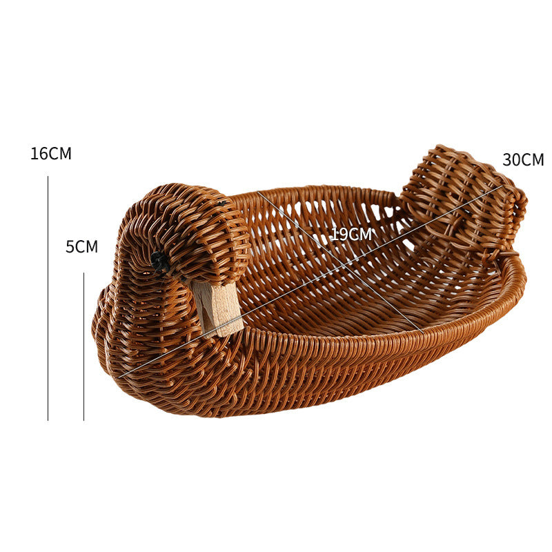 Unisex Geflochtener Dekorationskorb in Entenform Brehn