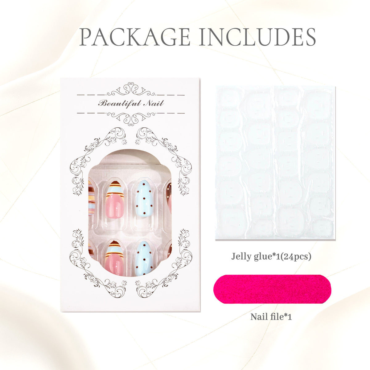 Glamorous Press-On Nagelkunst Set