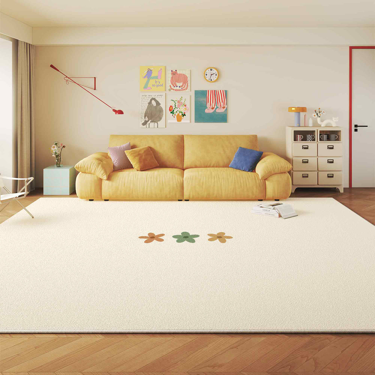 Vintage-inspirierter geometrischer Teppich Brehn
