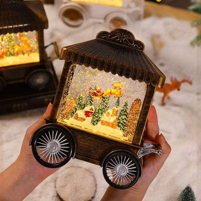 Dekorative Lichter-Laterne mit Schneekugel Brehn