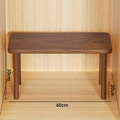 Höhenverstellbarer rechteckiger Holz-Riser-Tisch mit abnehmbaren runden Beinen