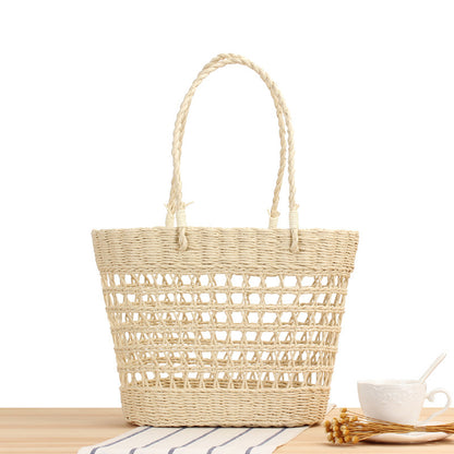 Geflochtene Strandtasche Aus Natürlichem Material Brehn