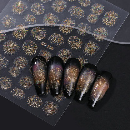 Laser Multi-Design Nagel Kunst Aufkleber Blatt
