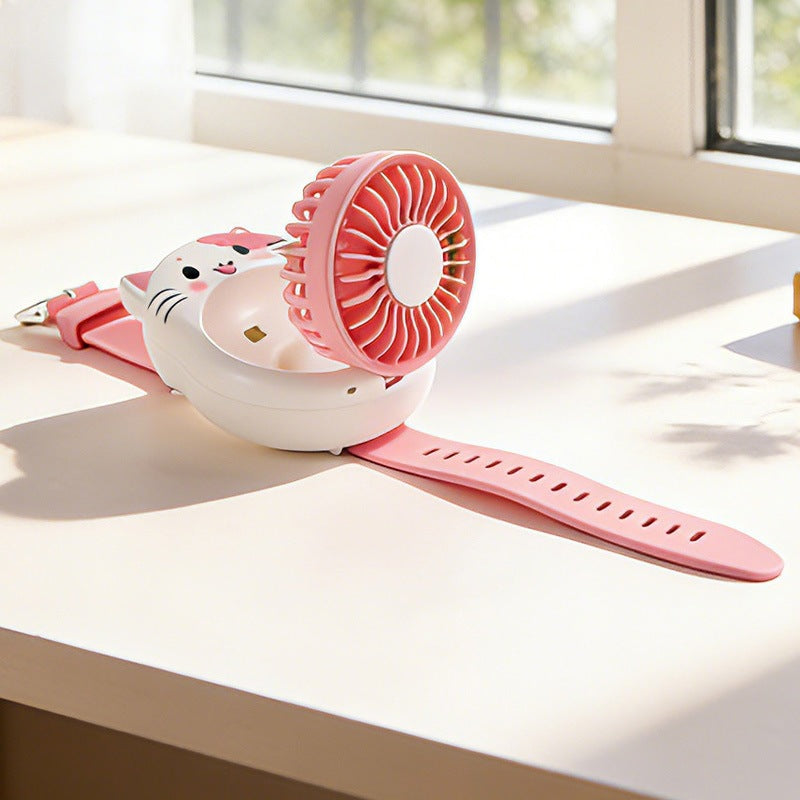 Damen Tragbarer Handventilator mit süßem Katzen-Design Brehn