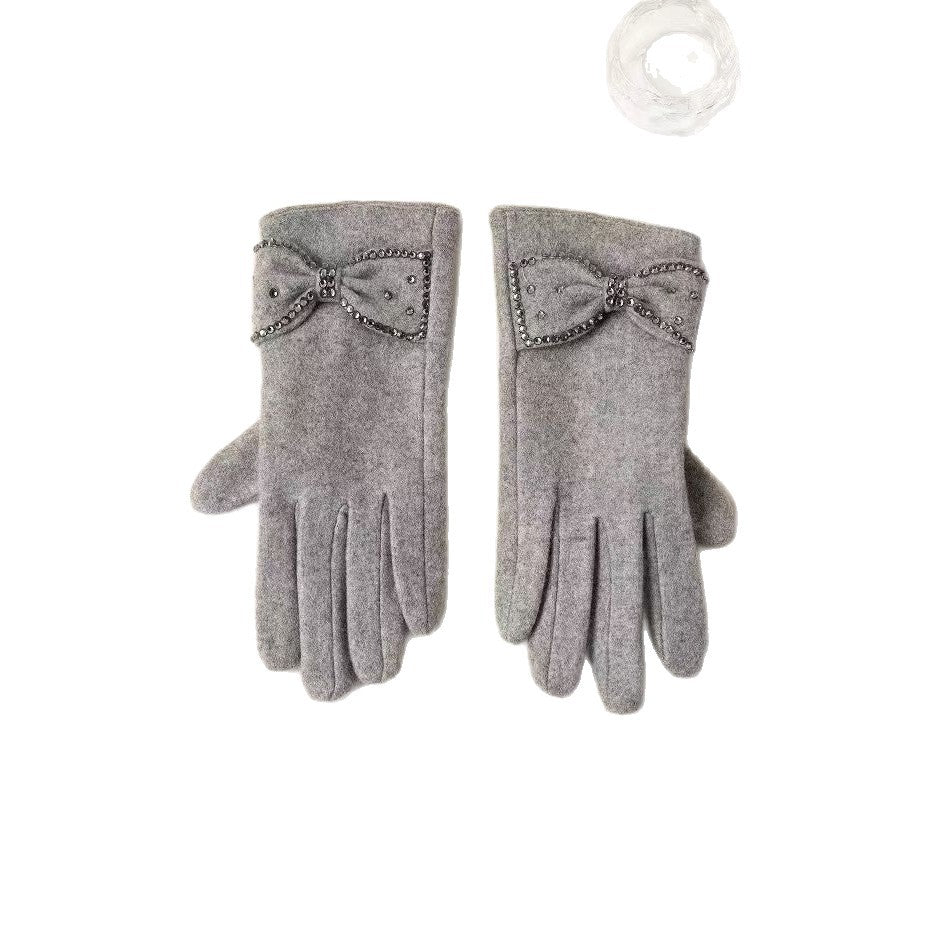 Elegante Bow Detail Touchscreen-Handschuhe Brehn
