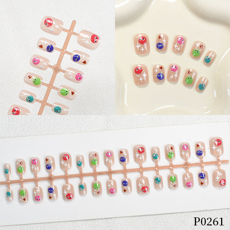 Verspieltes Cartoon-Fisch-Design Press-On Nagelset Brehn