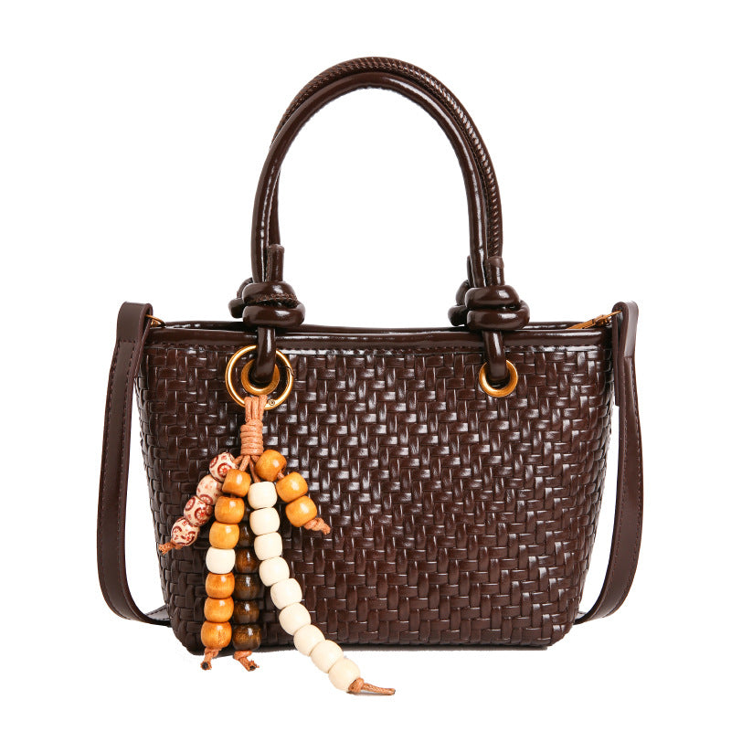 Gewebte Leder Mini-Handtasche