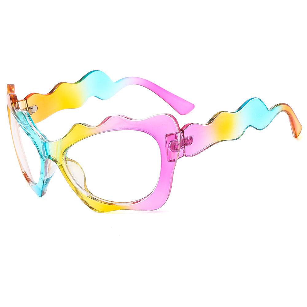 Damen Sonnenbrille im kreativen Wellen-Design Brehn