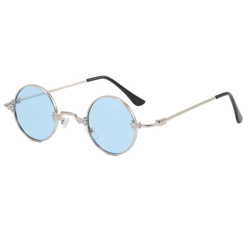 Damen modische runde Brille mit hochwertigem Metallrahmen und flexiblen Bügeln Brehn