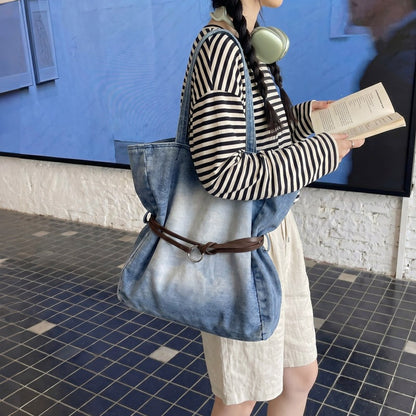 Geräumige Denim-Tasche