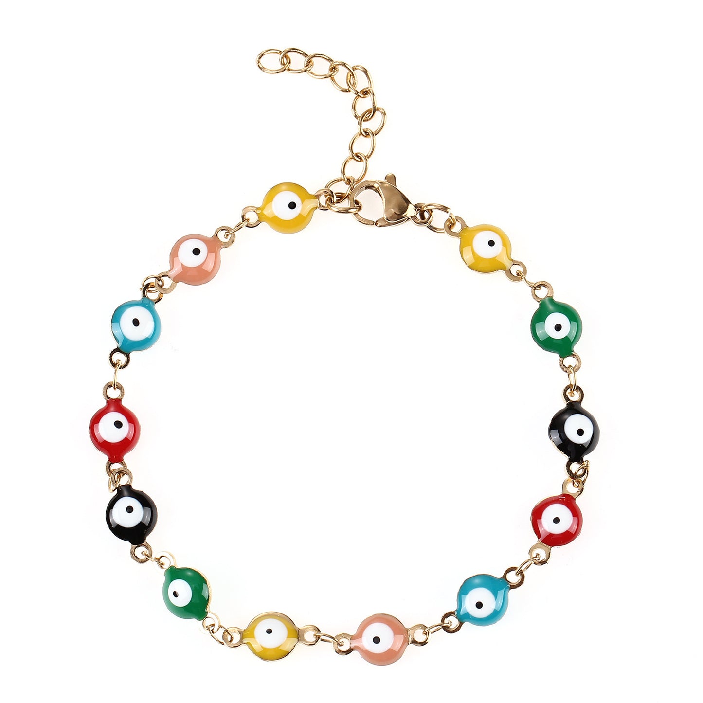 Buntes böse Augen Charm Armband Brehn