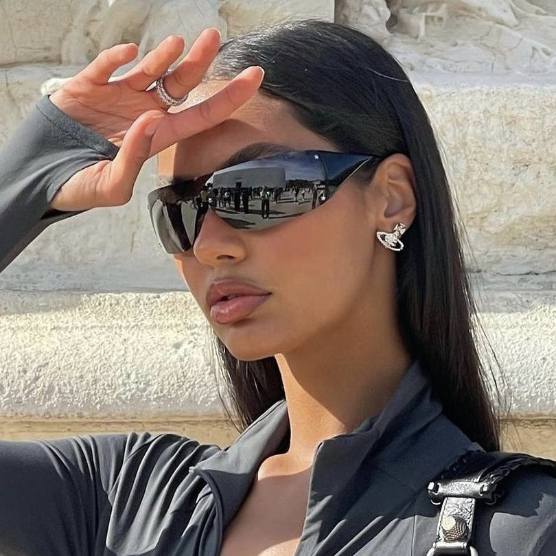 Damen modische visierähnliche Sonnenbrille Brehn