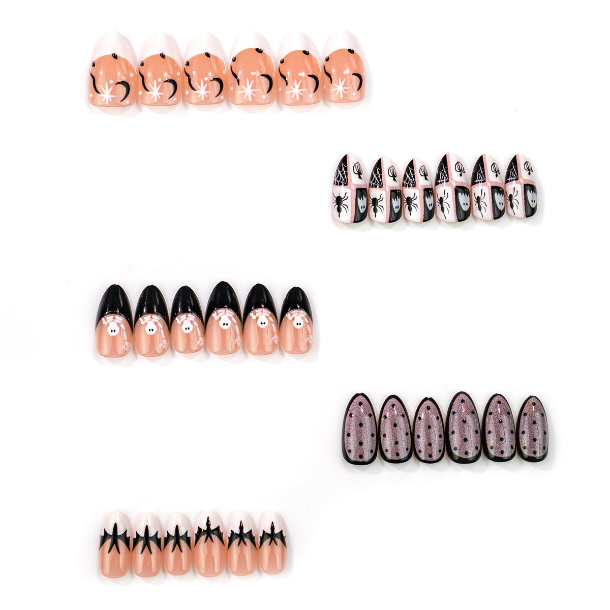 Künstlerisches von der Gotik inspiriertes Press-On-Nagelkunst-Set Brehn