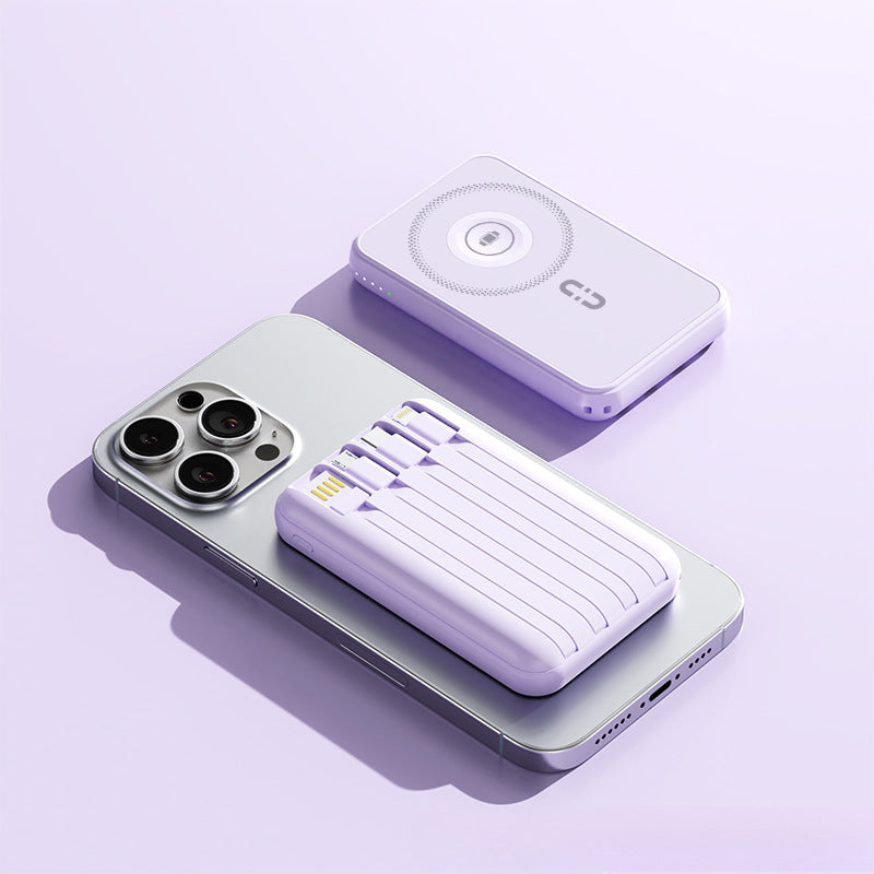 Tragbare Powerbank mit kabelloser Ladefunktion und integrierter Smart-Technologie Brehn