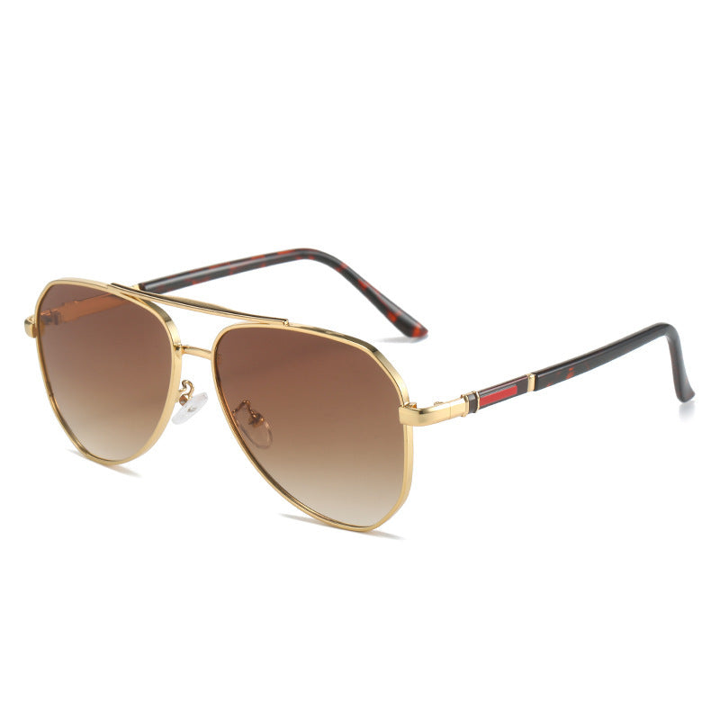 Damen Designer-Sonnenbrille mit ovalem Rahmen und luxuriösen Akzenten Brehn