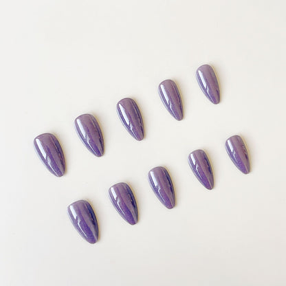 Kunstnagelset mit schimmernden und eleganten Spitzen Brehn