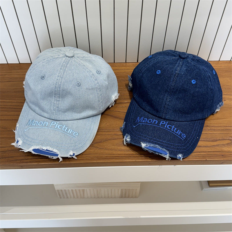 Damen Destroyed Denim Baseball Cap Brehn 1783922478