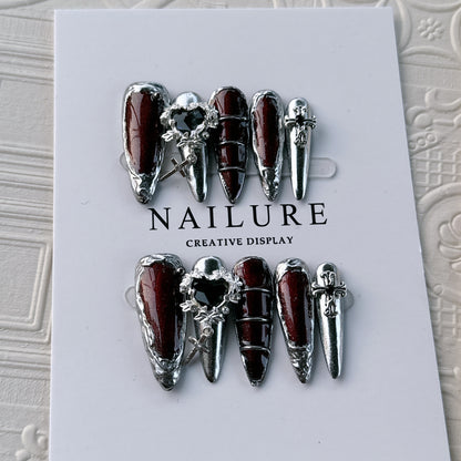 Gothic Glam Nagel Kunst Extensions