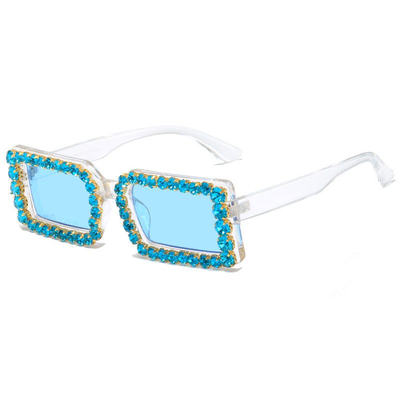 Damen modische Sonnenbrille mit glitzernder Rahmenverzierung Brehn